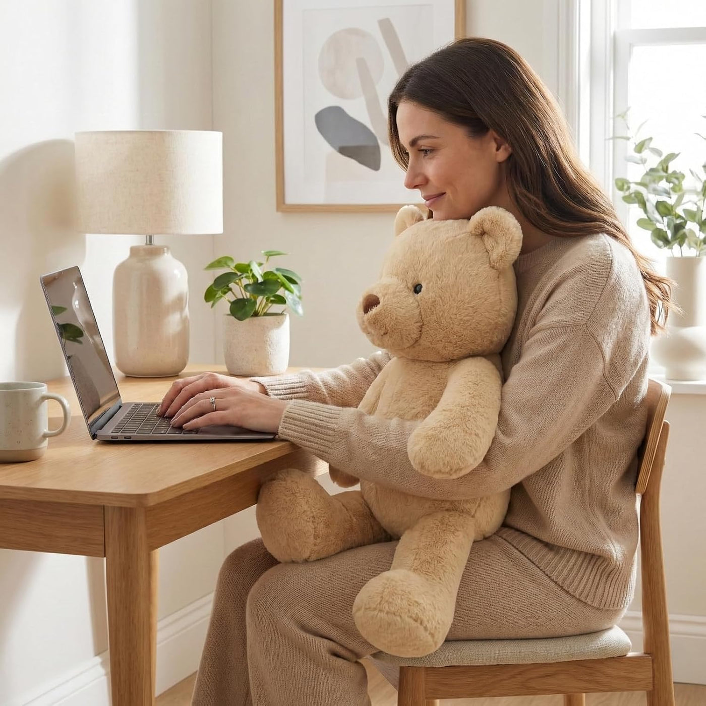 WEIGEDU Animal de peluche aderezable que se adapta a ropa de niños...