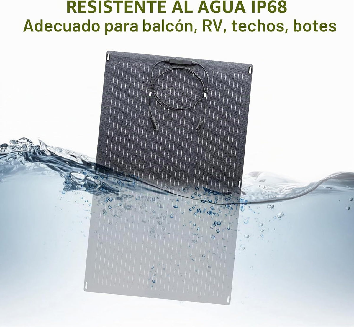 ALLPOWERS SF100 100W Panel solar flexible, IP68 impermeabilización...