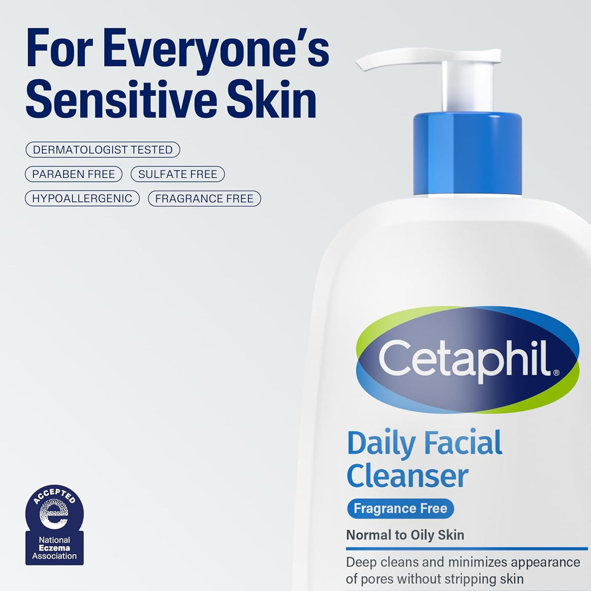 Cetaphil Limpiador facial diario, piel grasa y mixta, 16 onzas | Si...