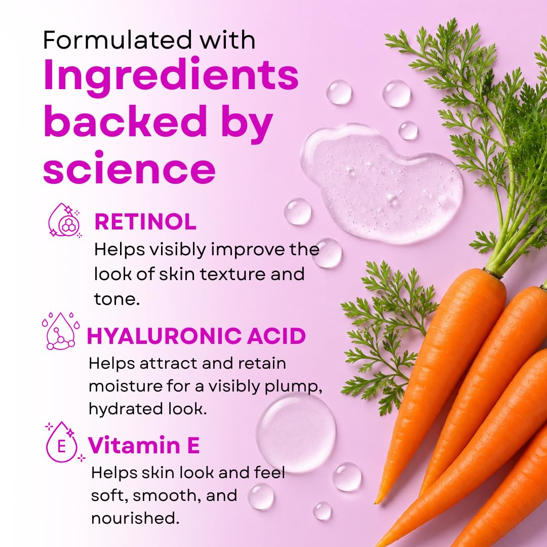 GLEOW - Suero de retinol para cara con ácido hialurónico y vitamina...