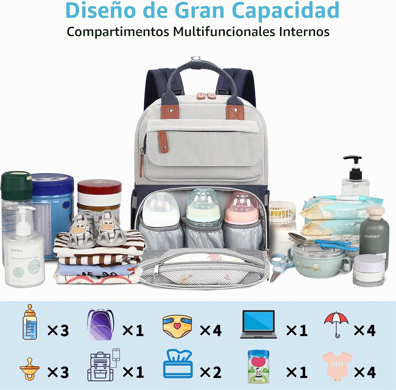 Legestori Mochila para Pañales, Bolsa de Pañales para Bebé Niño, Bo...