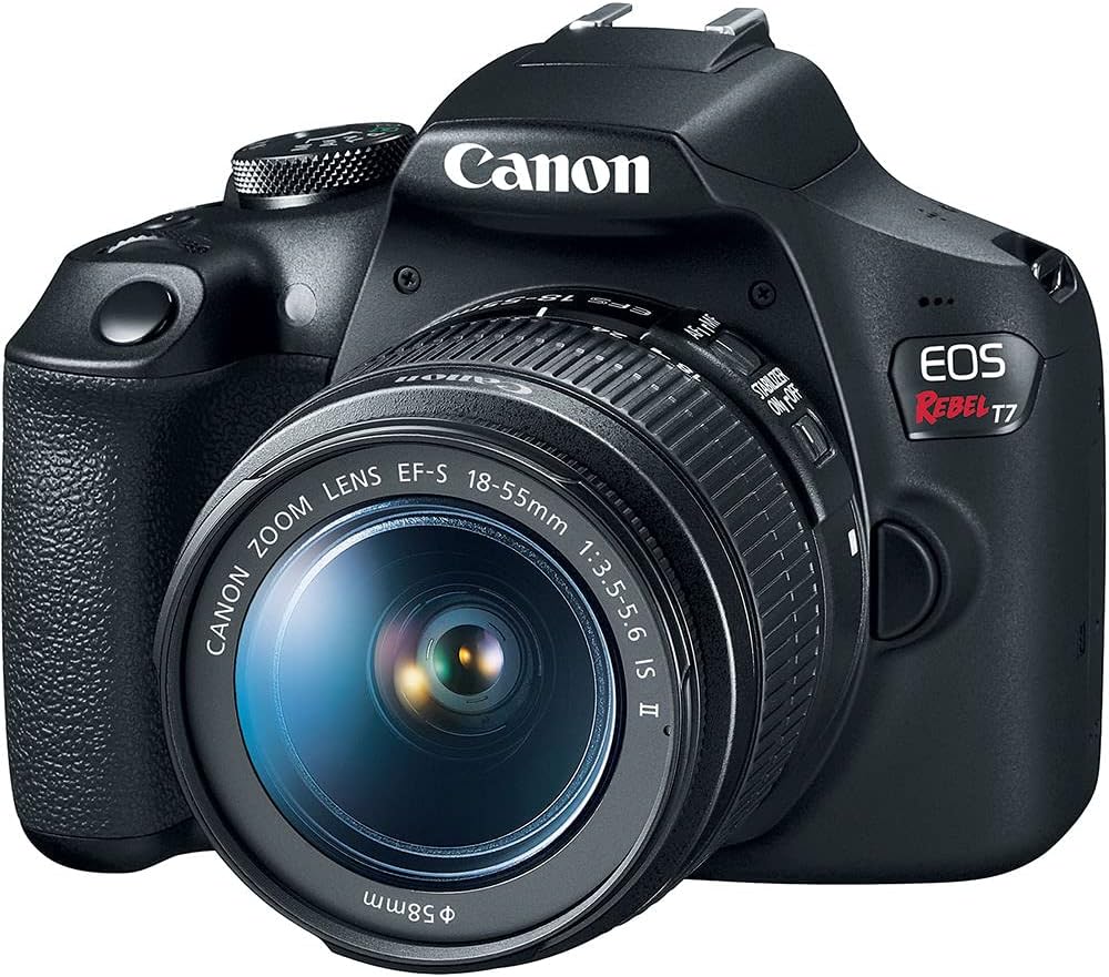 Canon Cámara DSLR EOS Rebel T7 con 0.709-2.165 in y paquete de dobl...
