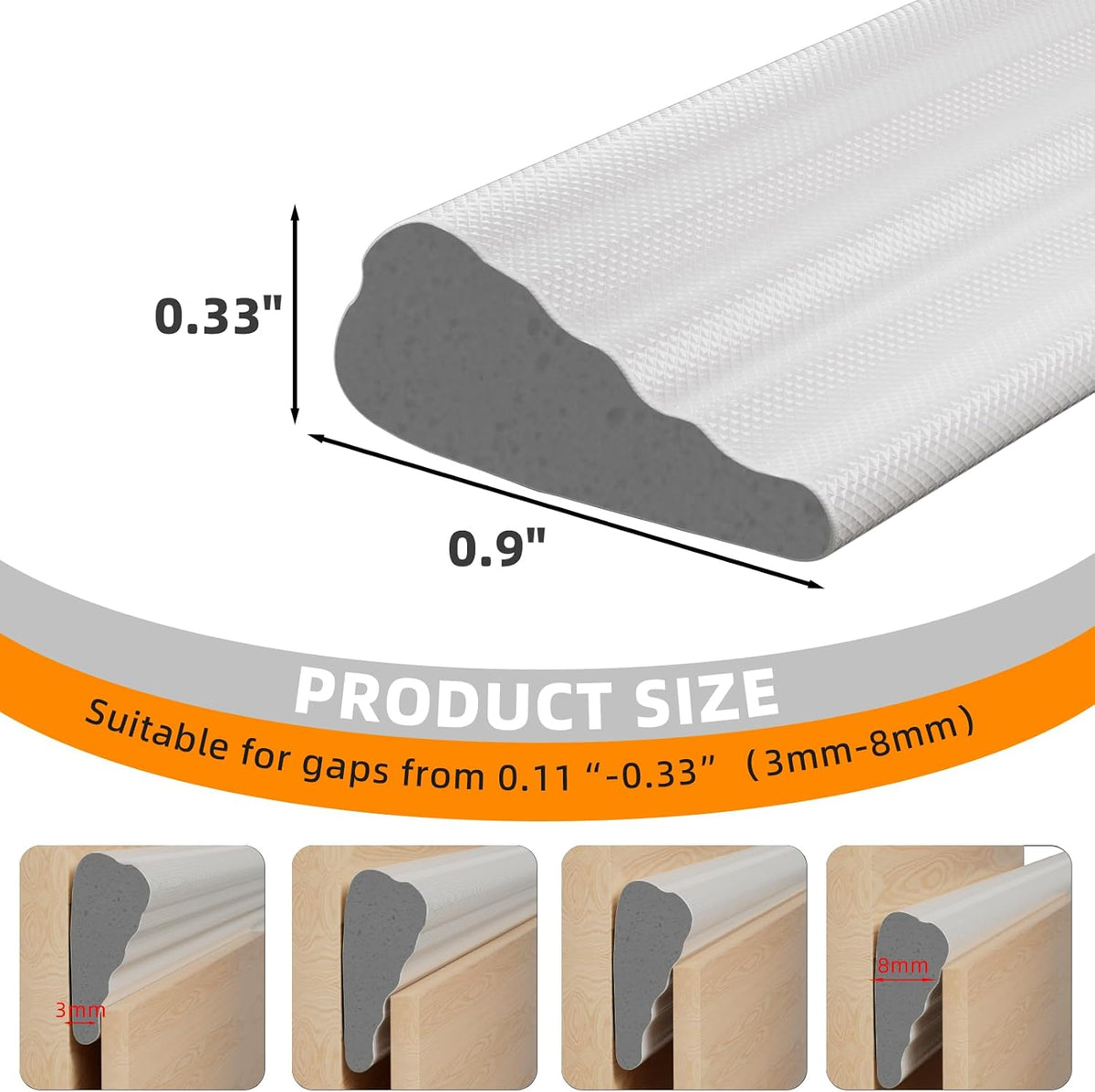1 paquete*9.8 pies de cinta adhesiva en forma de cuña de espuma par...