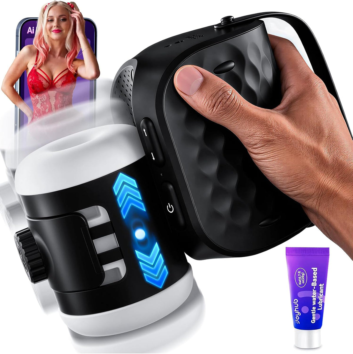 EINSEO Compacto Masturbador Masculino Coño de Bolsillo, AI Sync Jug...
