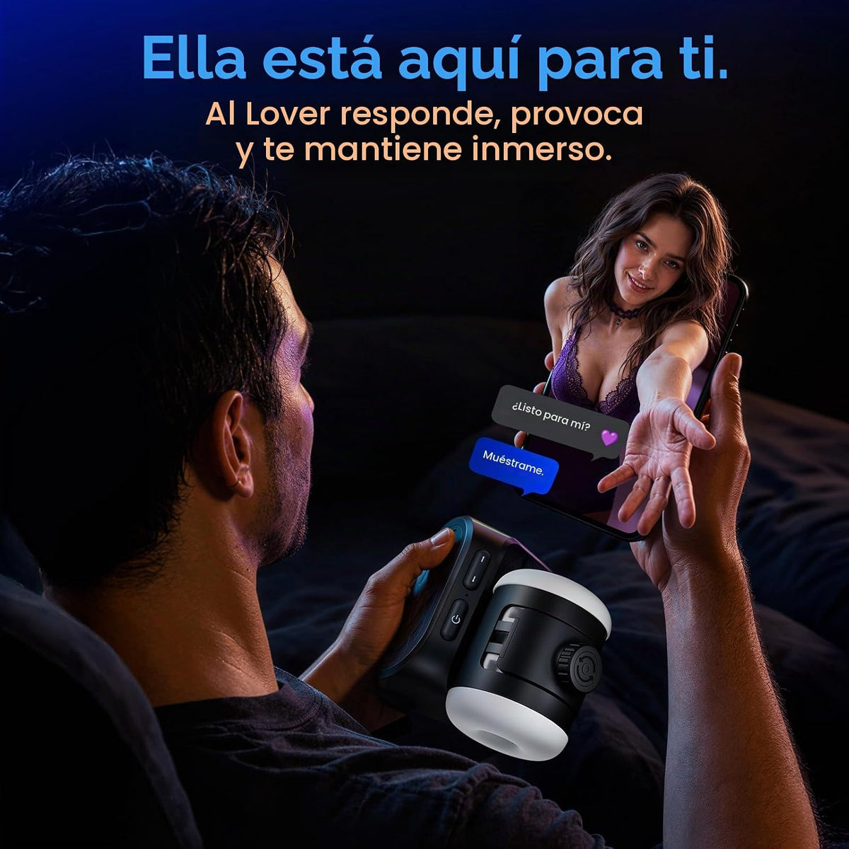EINSEO Compacto Masturbador Masculino Coño de Bolsillo, AI Sync Jug...