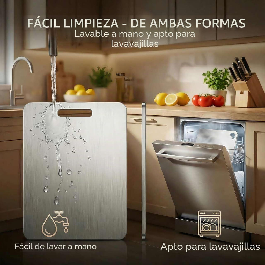 3 tablas de cortar de acero inoxidable para cocina, juego de tablas...
