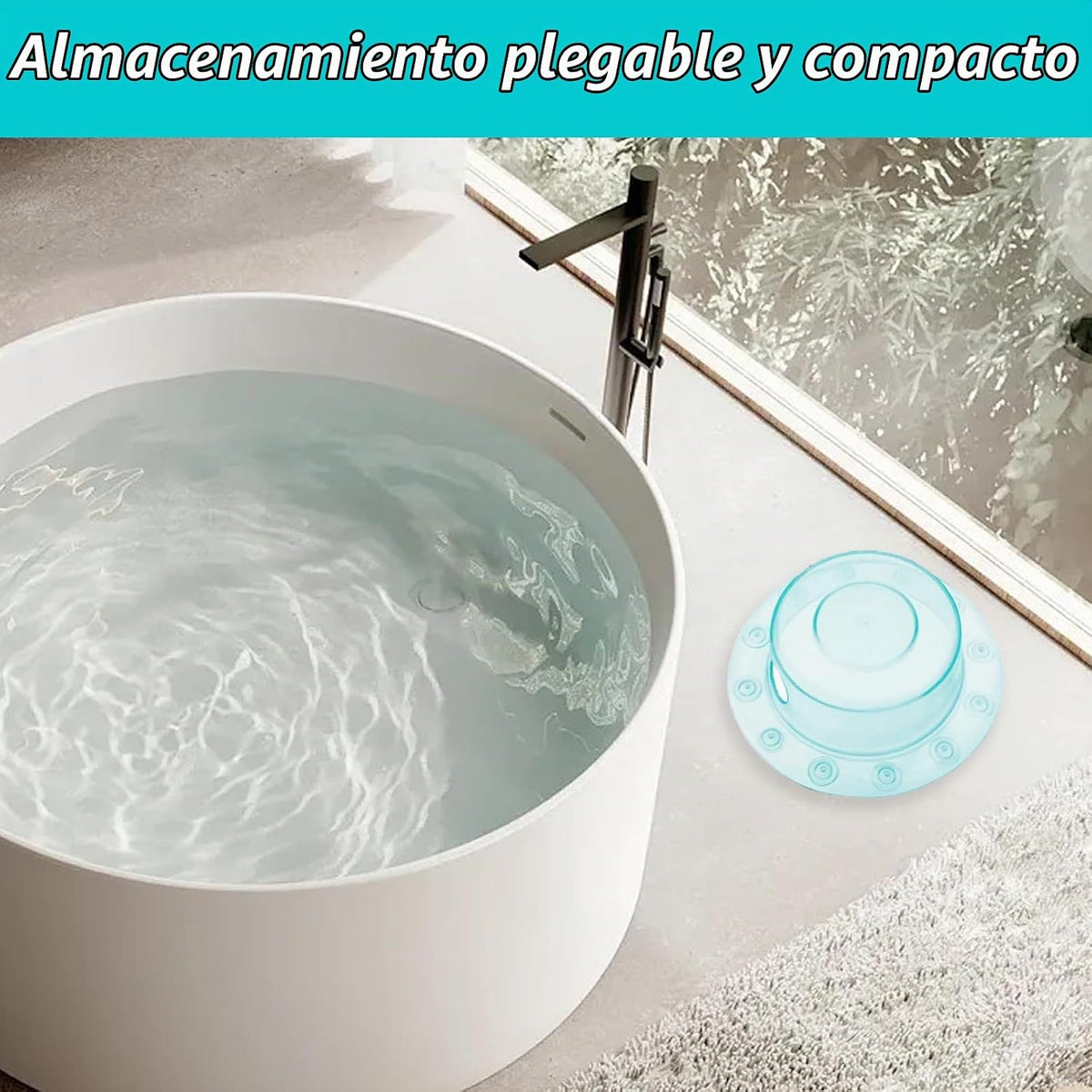 Houlishu 2 tapones de bañera de 6.1 pulgadas, tapón de PVC verde tr...