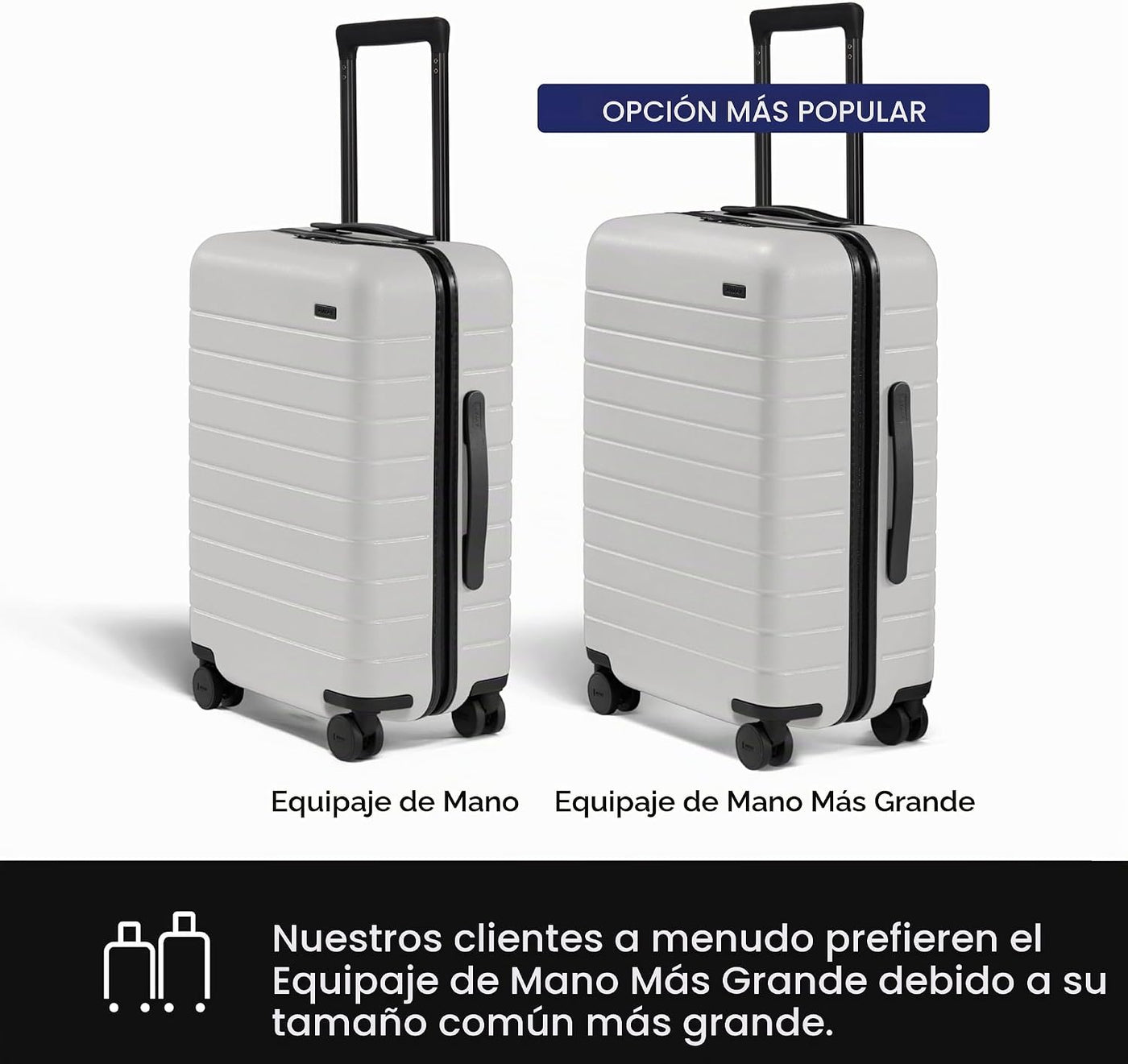 Away Maleta de mano más grande, Gris (Cloud Gray), Estándar | Durad...