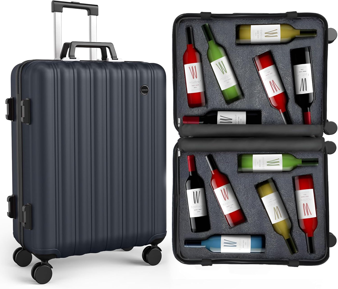 boldworks Maleta de Vino para Aviones 12 Botellas de Equipaje de Vi...