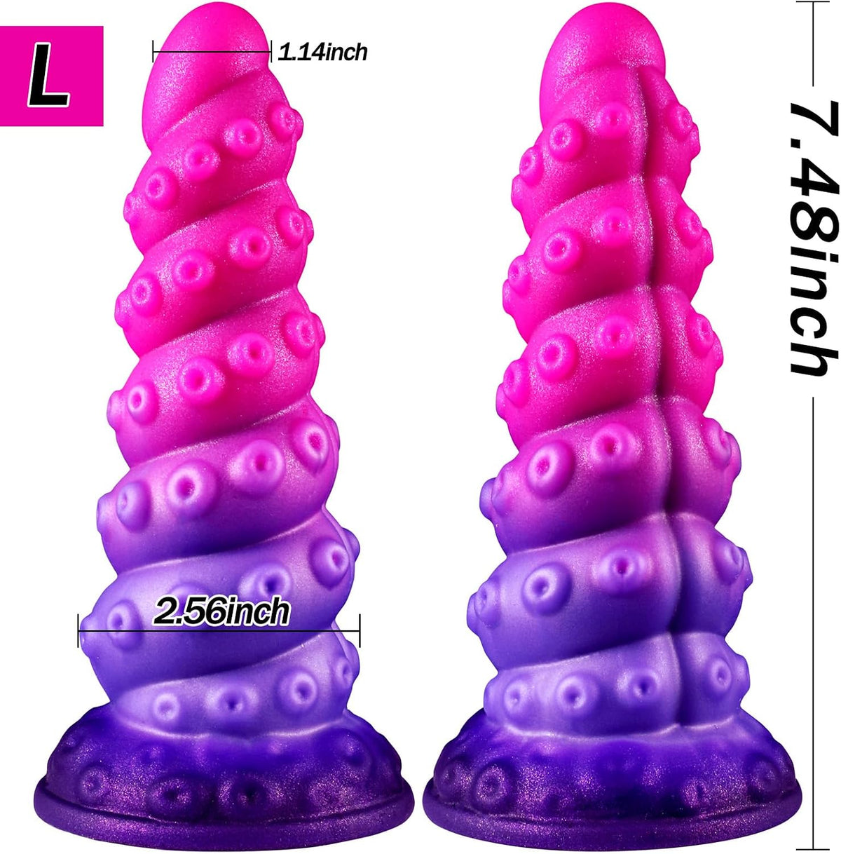 Consolador cónico de punto G, tapón anal en espiral, dilatador de g...