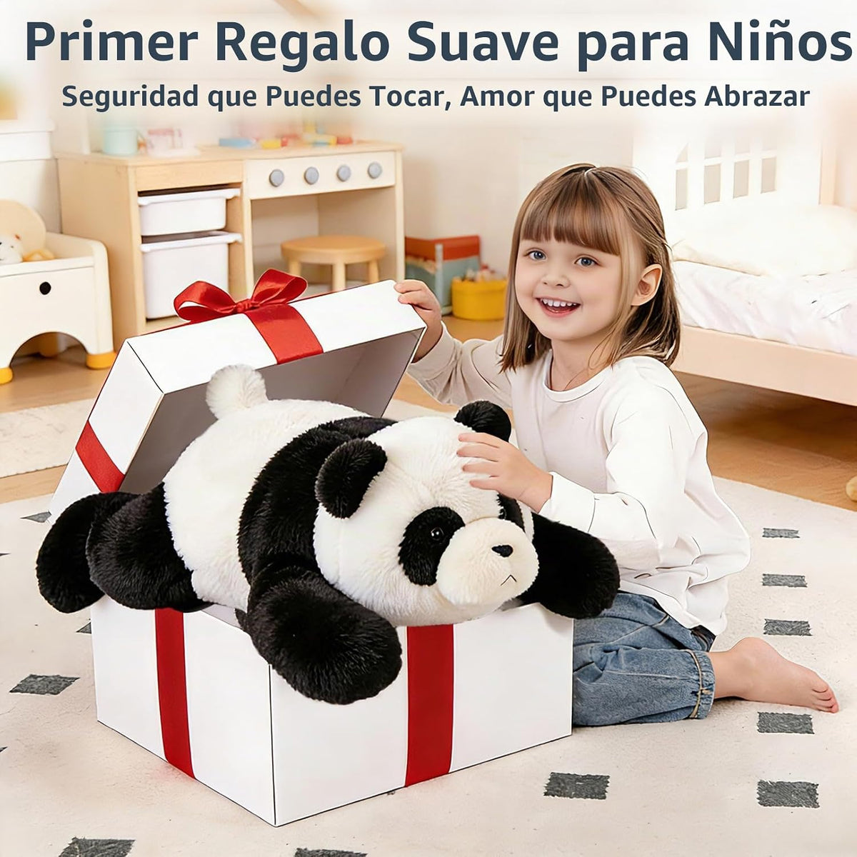 HAIJUNYA Animales con peso de panda de 32 pulgadas, 5 libras, jugue...