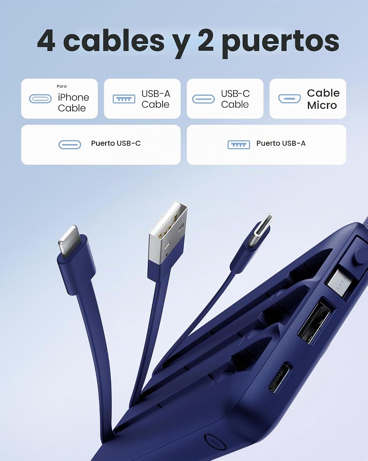 Coowisty Banco de energía portátil, cargador portátil compacto de 1...