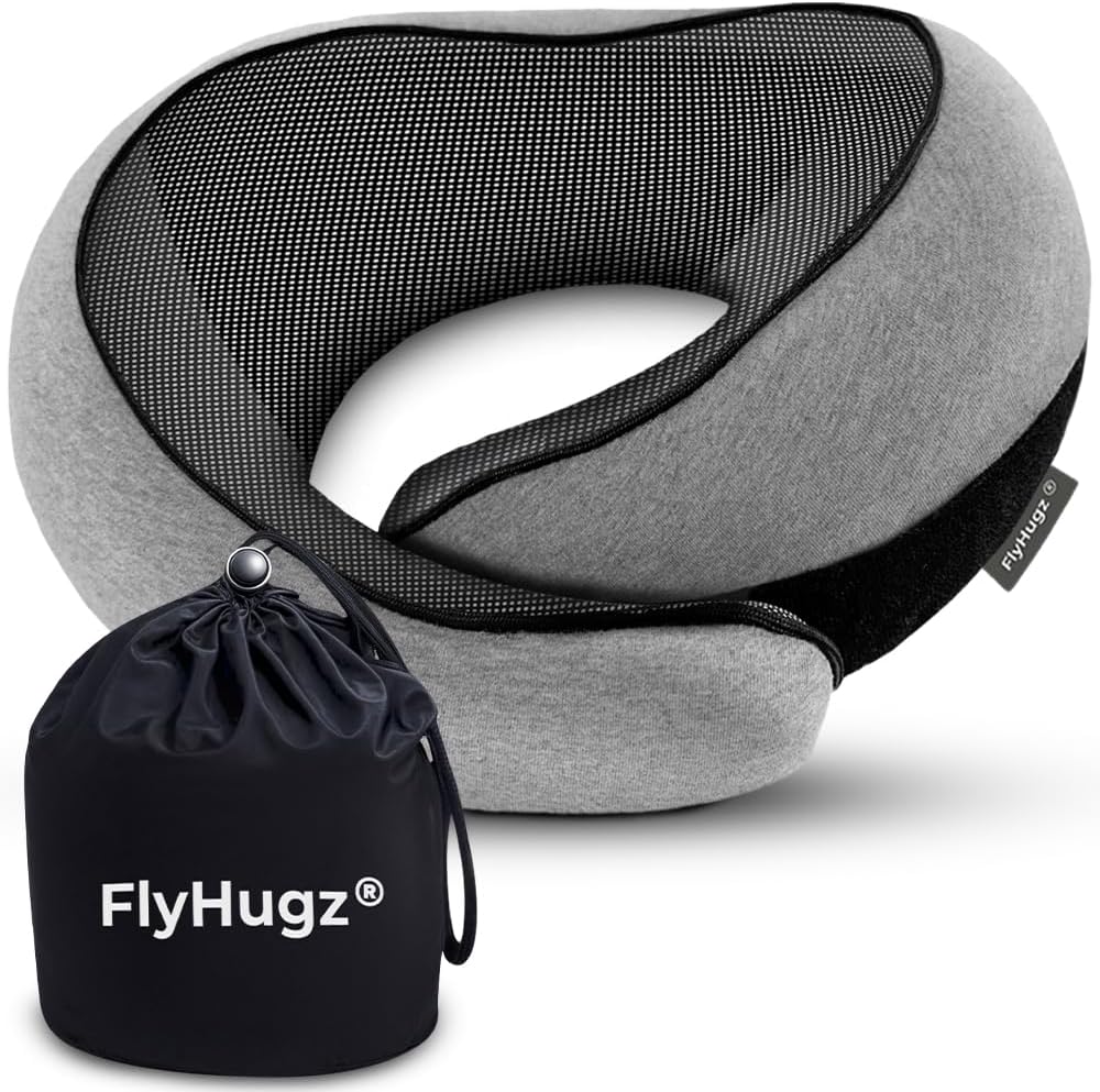 FlyHugz® Almohada de viaje para el cuello | Almohada cervical de es...
