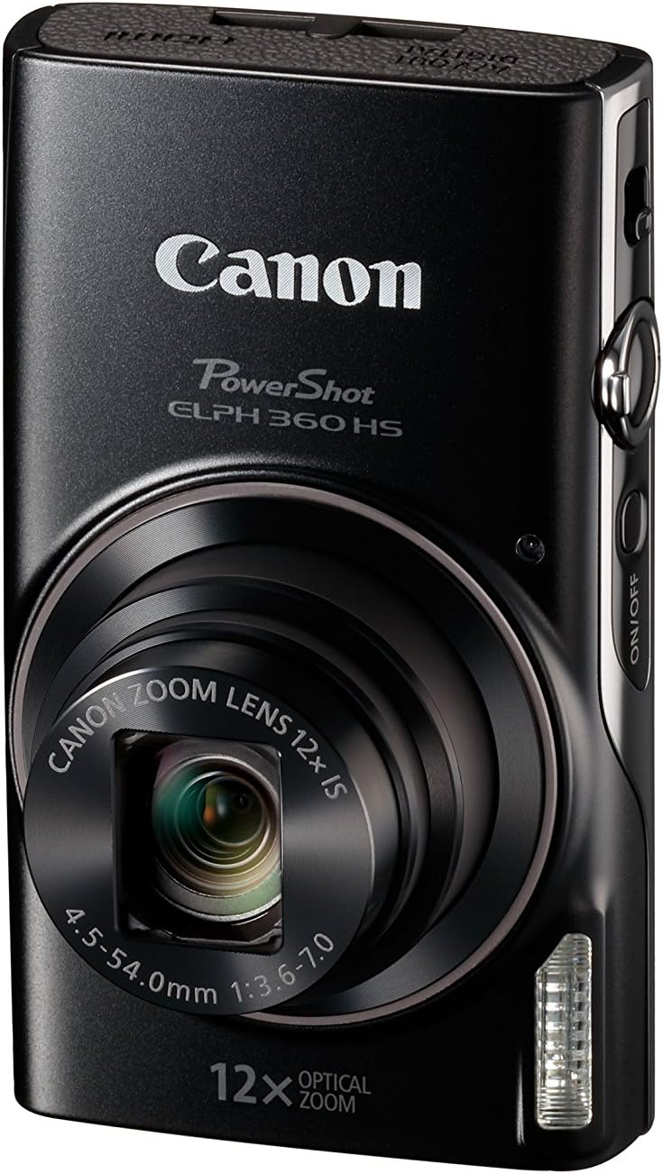 Canon PowerShot ELPH 360 Cámara digital con zoom óptico 12x y estab...