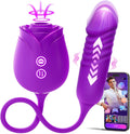 MOOLIGIRL - Vibrador de succión de rosas para mujeres, juguetes par...