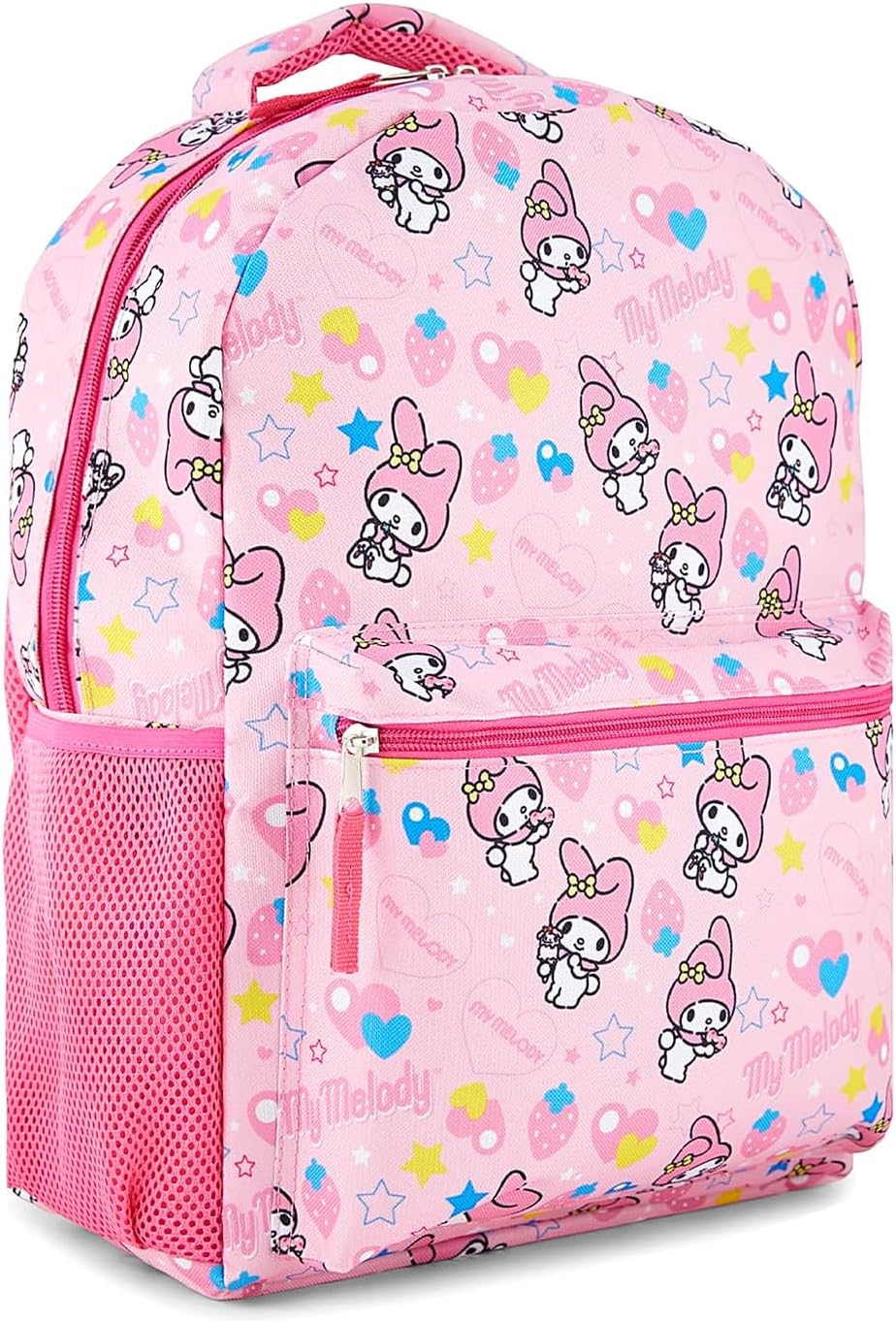 Mochila escolar completa Hello Kitty - My Melody, Kuromi, Keroppi,...