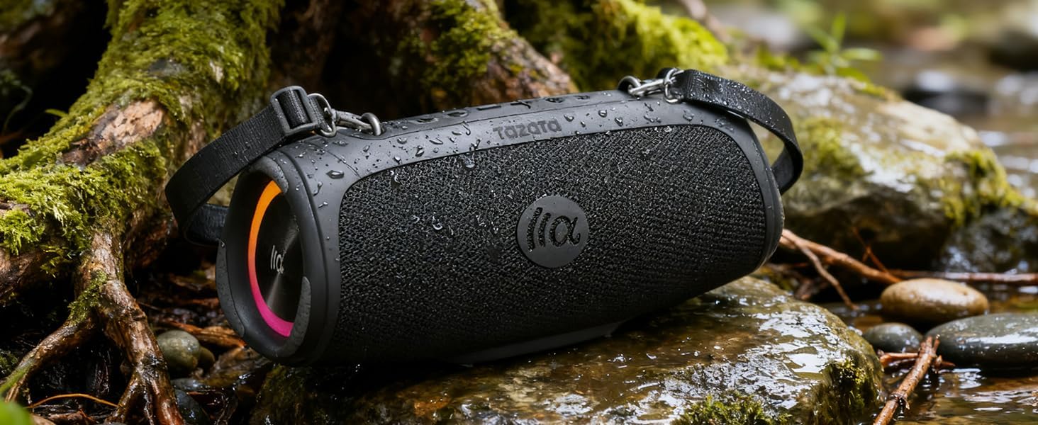 TAZATA Altavoz Bluetooth Inalámbrico, Altavoces Boombox para Exteri...