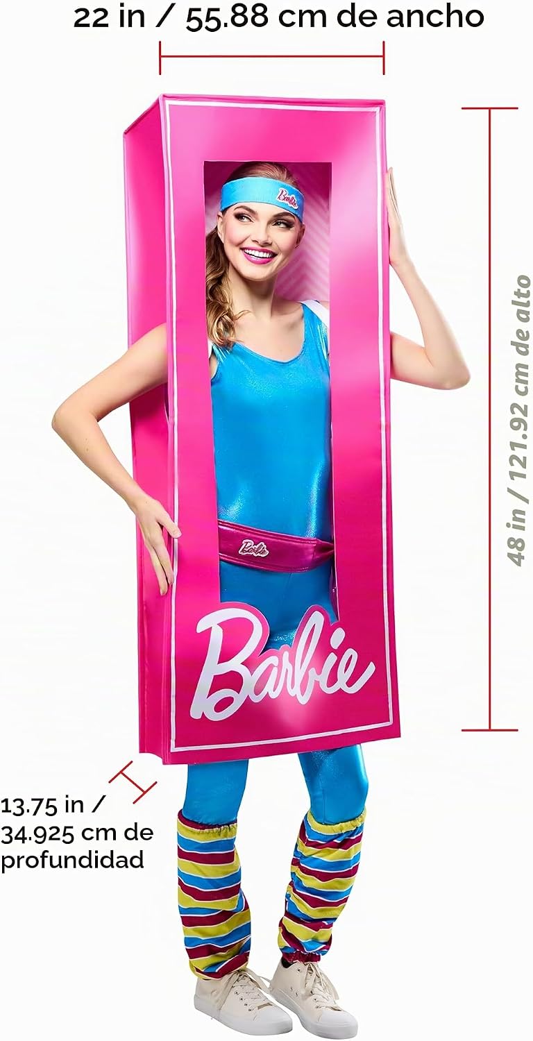 Rubies Barbie: Disfraz de caja de muñeca Barbie para adultos, talla...