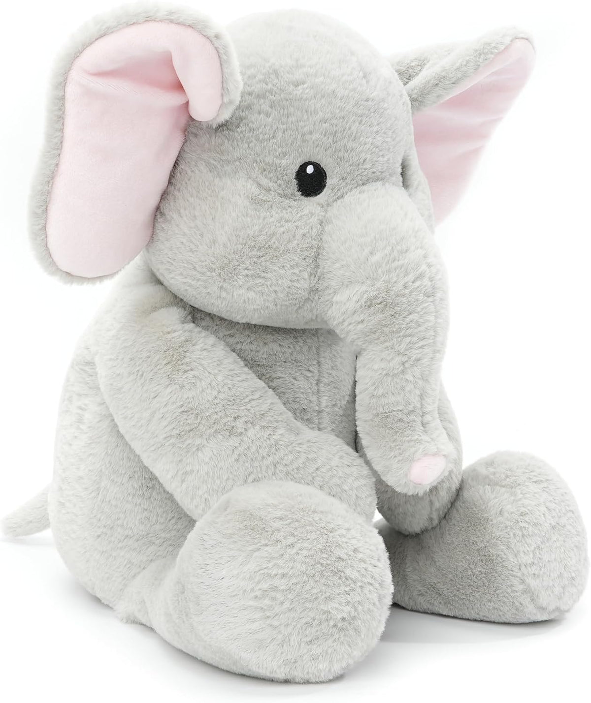 WEIGEDU Juguete de peluche de elefante de peluche aderezable, 24.4...