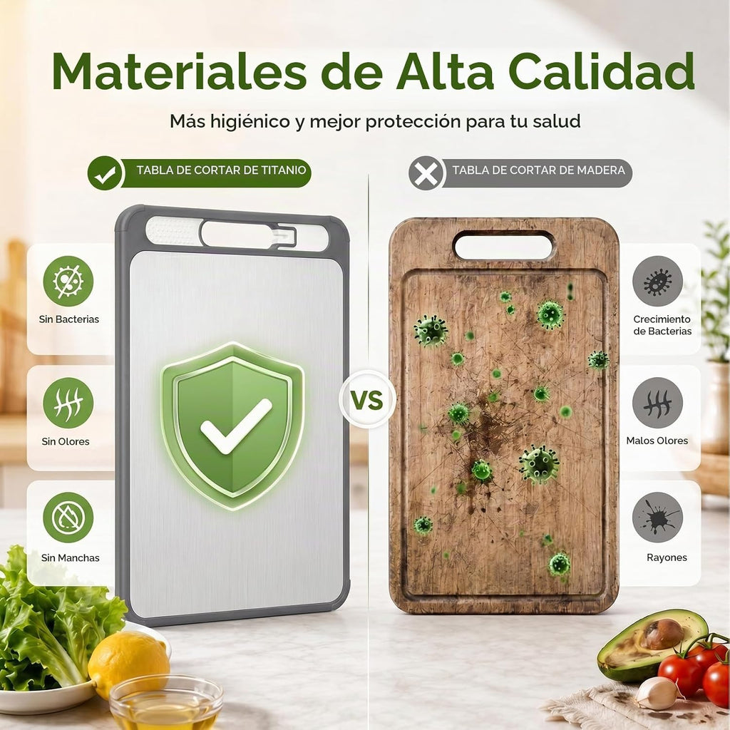 Tabla de cortar de titanio para cocina, tabla de cortar de titanio...