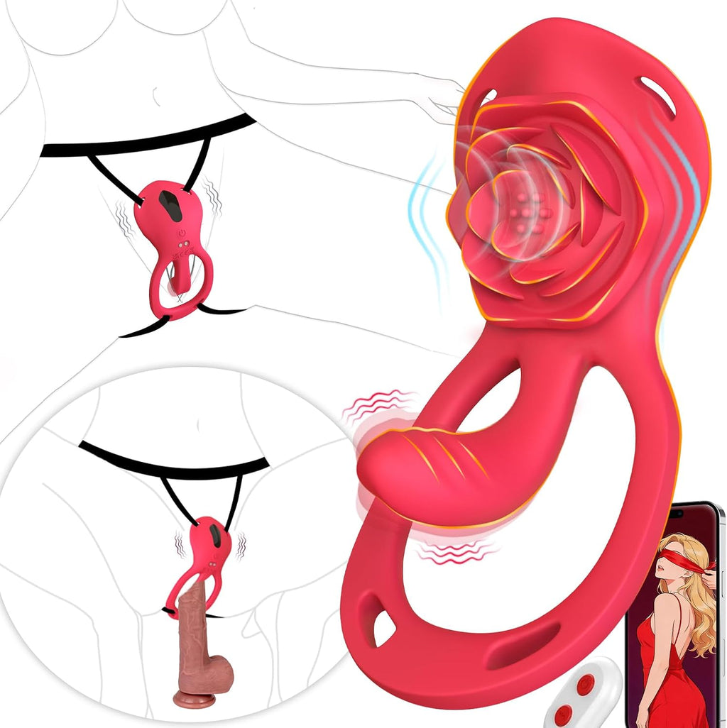 Vibrador de dedo con herramienta para adultos Rose para mujeres, mi...