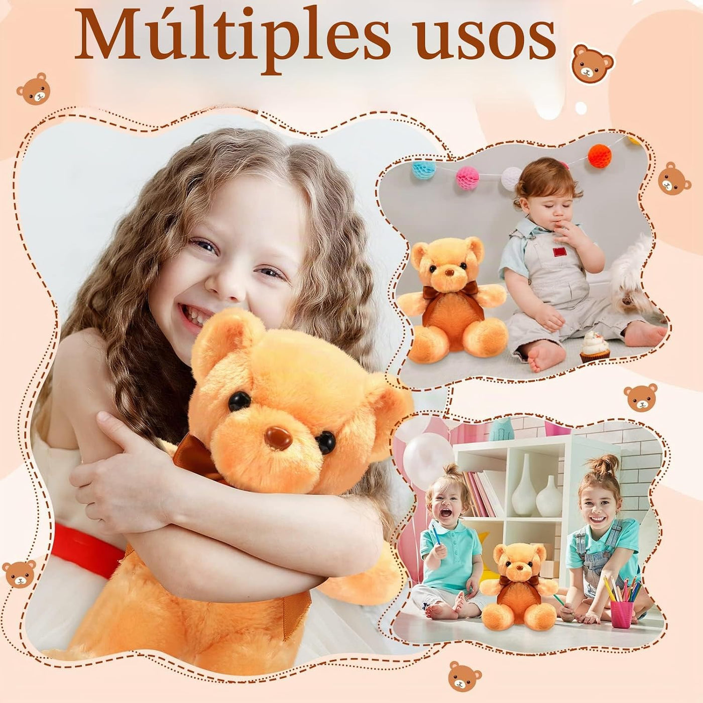 Skylety - 10 piezas de osos de peluche, paquete de animales de pelu...