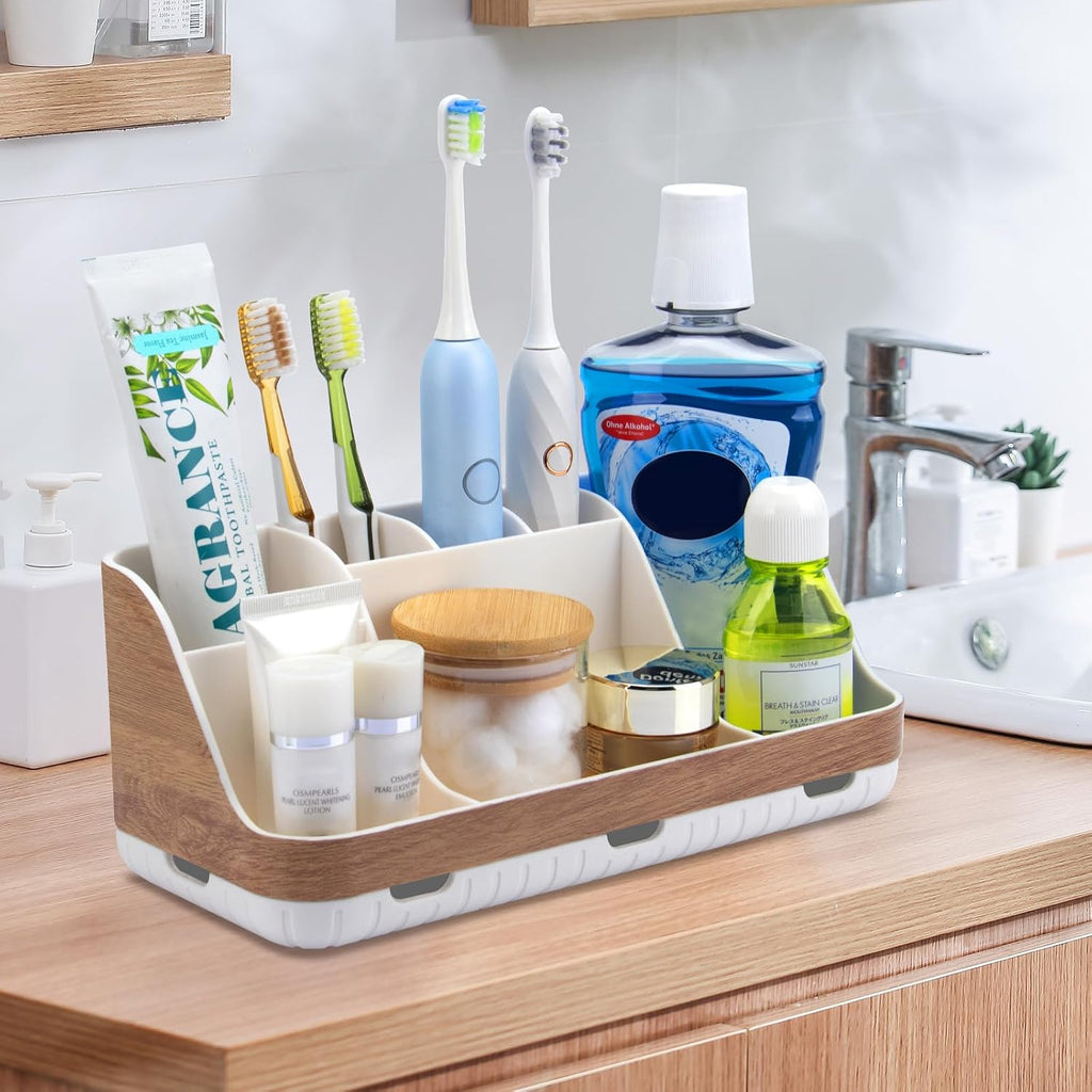 GFWARE Organizador de Encimera de Baño - Desmontable de 7 Ranuras p...
