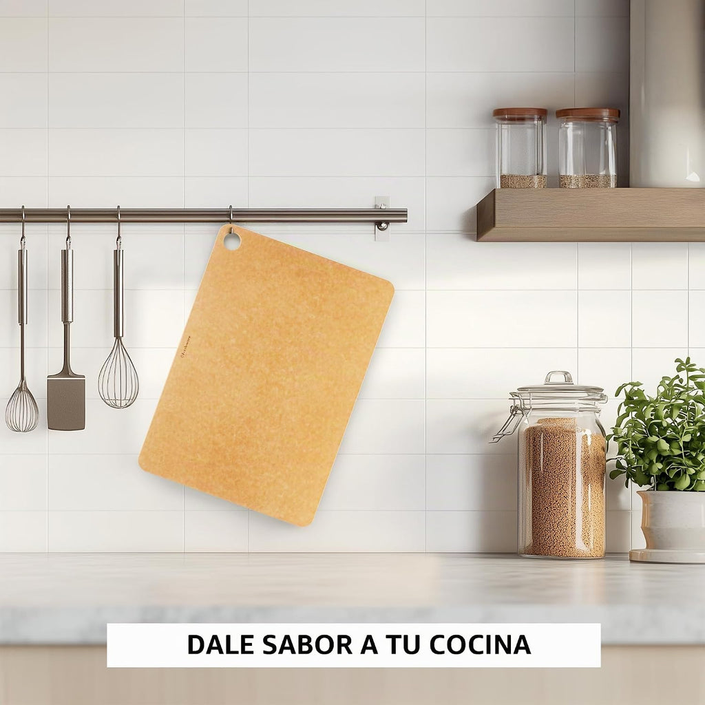 Freshware Tabla de cortar de madera para cocina, apta para lavavaji...