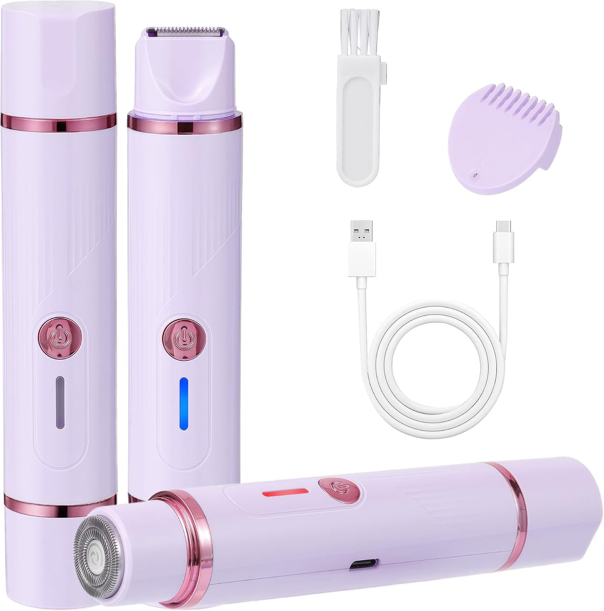 Syaws Recortadora de bikini, depilación facial 2 en 1 para mujeres,...