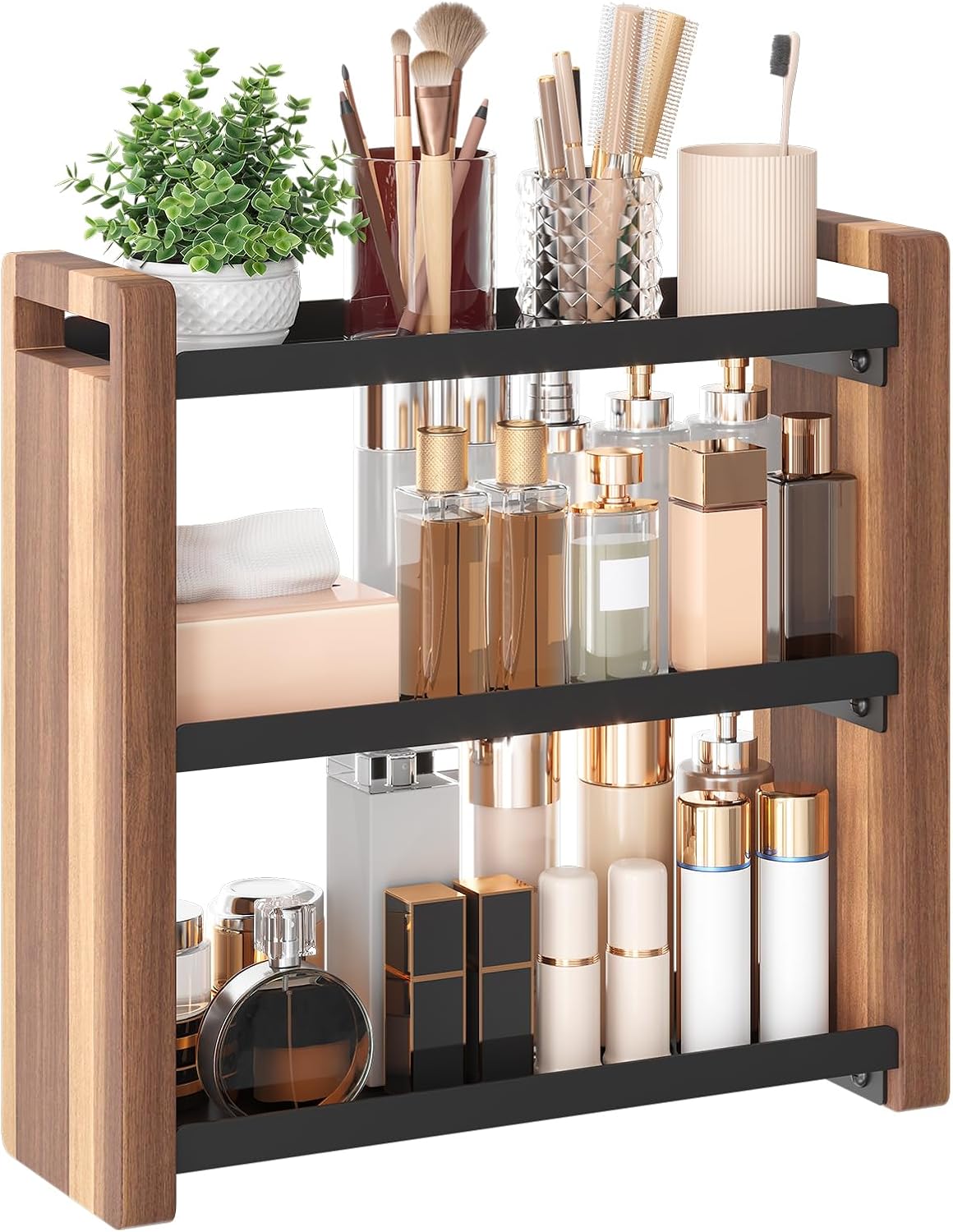 Cozynome Organizador de encimera de baño de 3 niveles, estante de b...