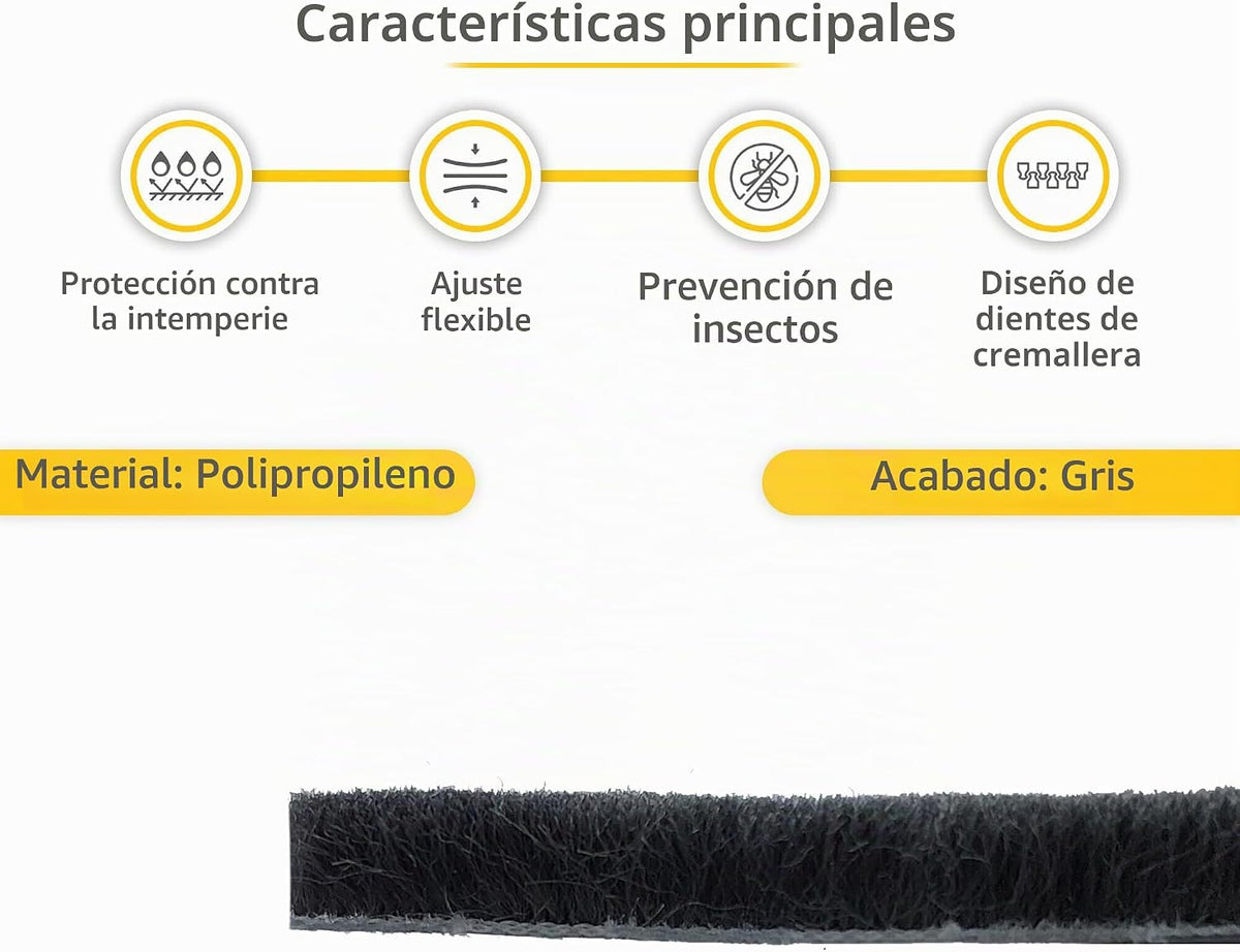 Brixwell Burlete de cremallera \u2013 Rollo de 100 pies, altura del...