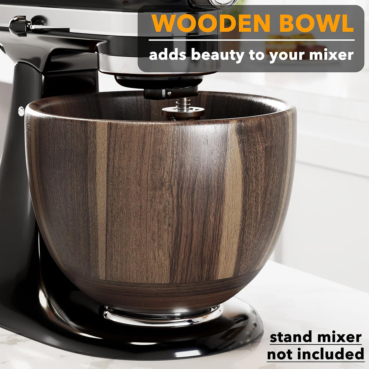 SpaceAid Cuenco de madera para mezclador \u2013 Kitchen Space Aid -...