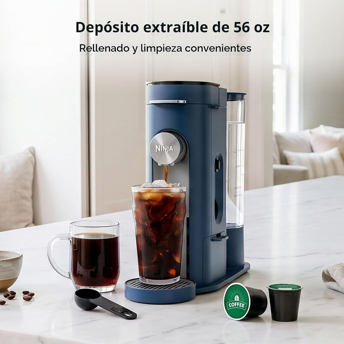 Ninja Pods &amp; Grounds Cafetera de una sola porción, compatible c...