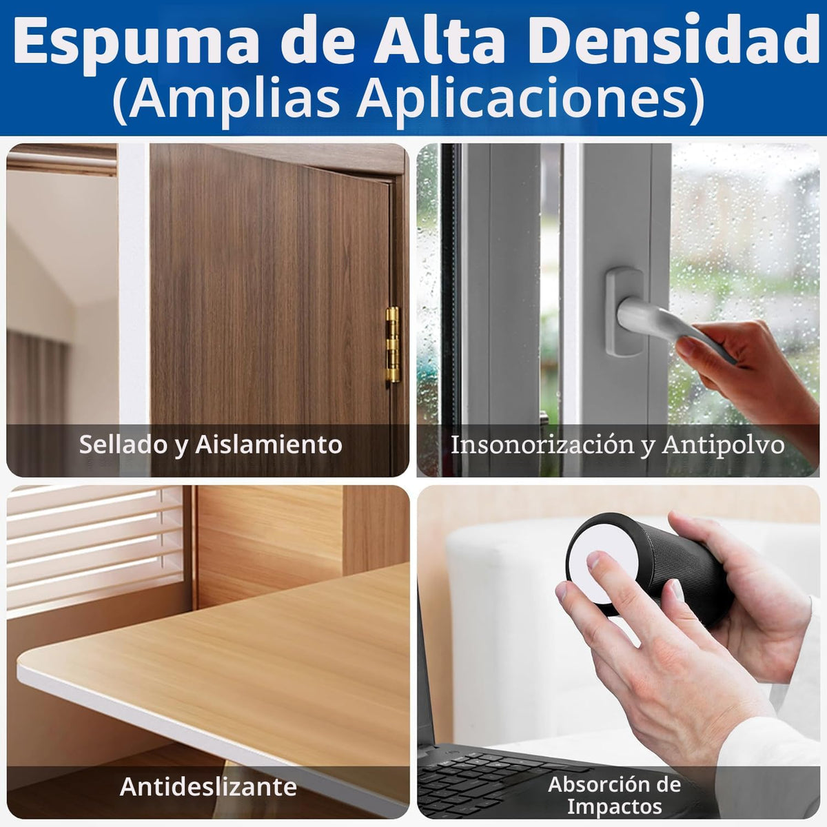 Kikerike Cinta de Espuma Autoadhesiva Burlete 1\/4 pulgada x 1\/16...