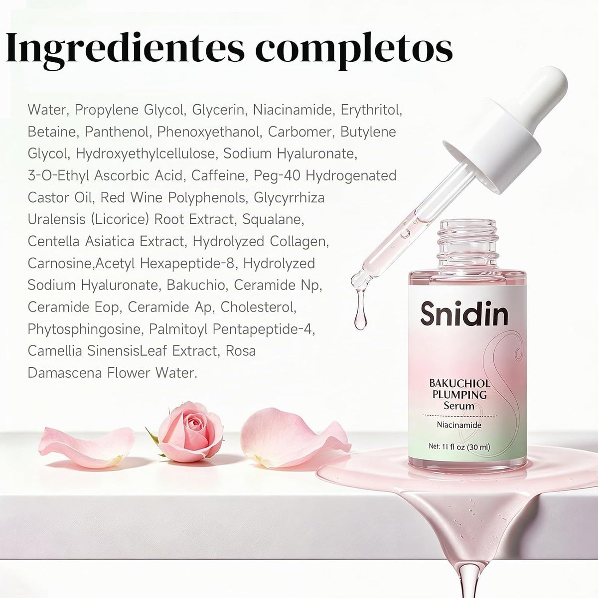 Snidin Sérum Bakuchiol - Retinol Natural Alternativo Cuidado de la...
