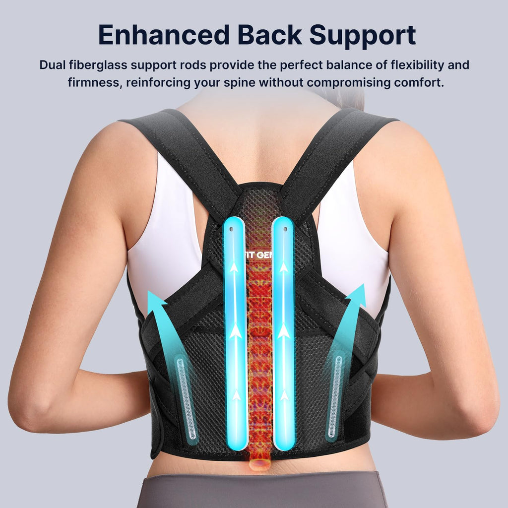 Corrector de postura Fit Geno para mujer Lite, soporte superior de...