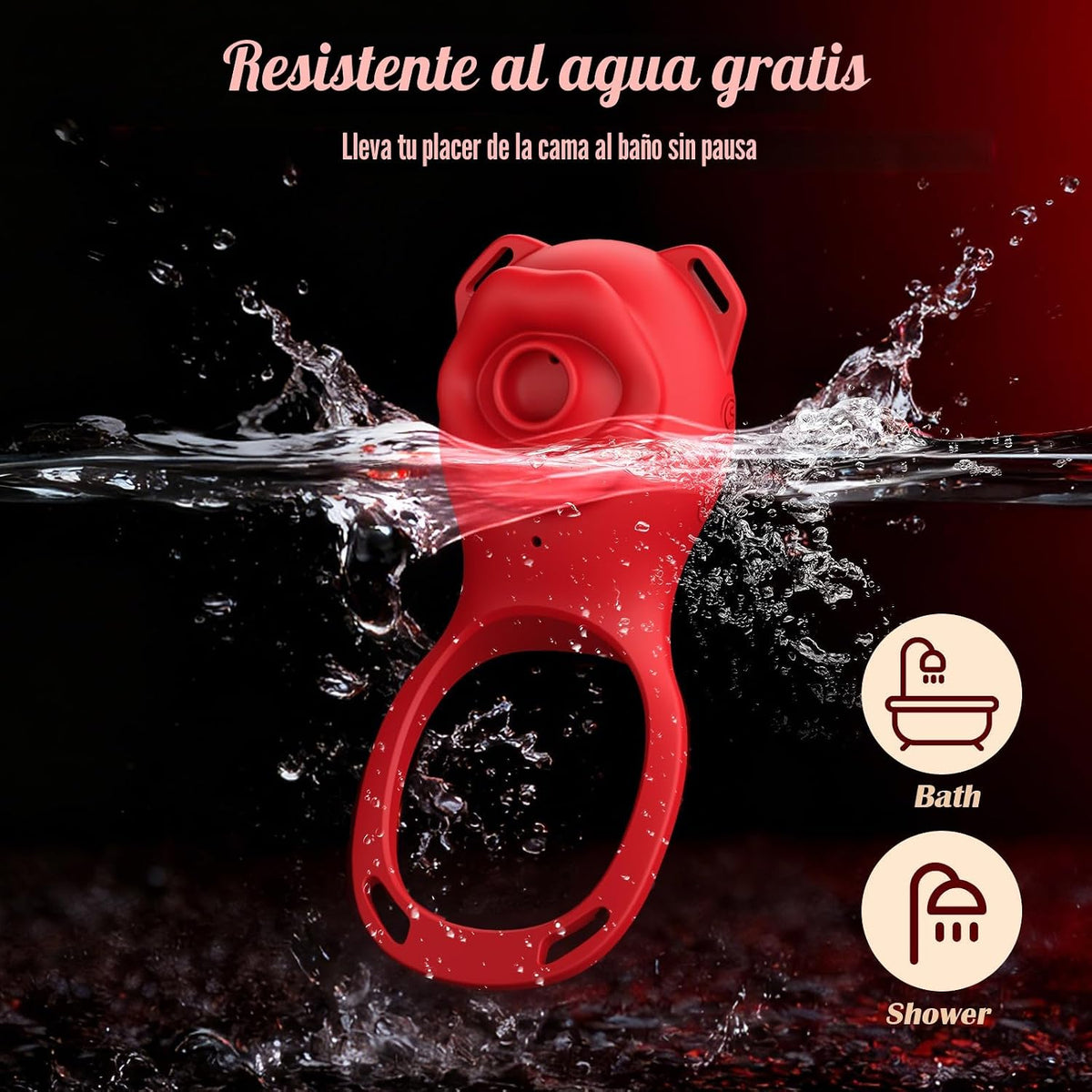 Juguetes sexuales para parejas con forma de rosa, control remoto po...