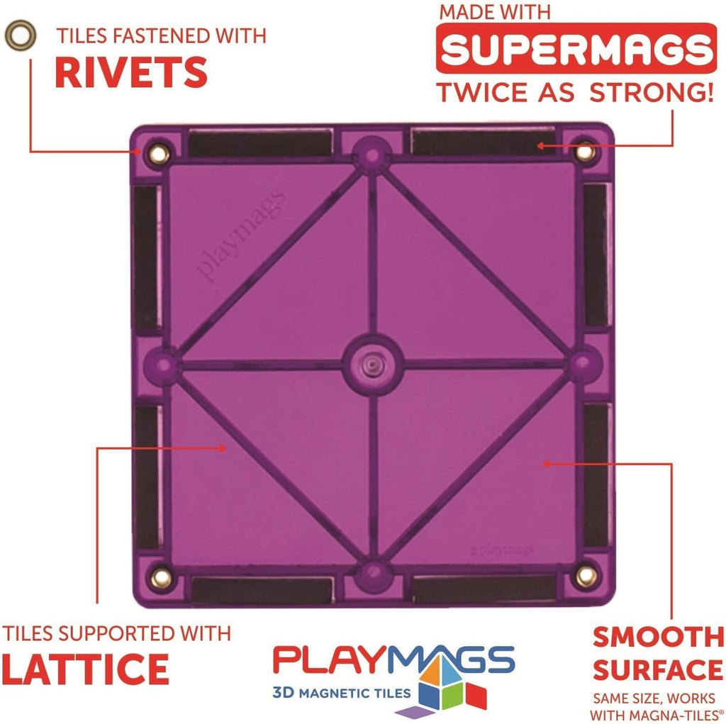 Juego de construcción de azulejos magnéticos de colores claros, 50...