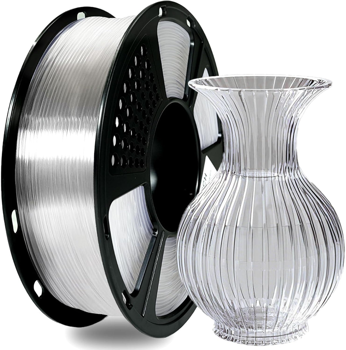 XZN Filamento PLA 1.75mm Transparente, Filamento para Impresora 3D...
