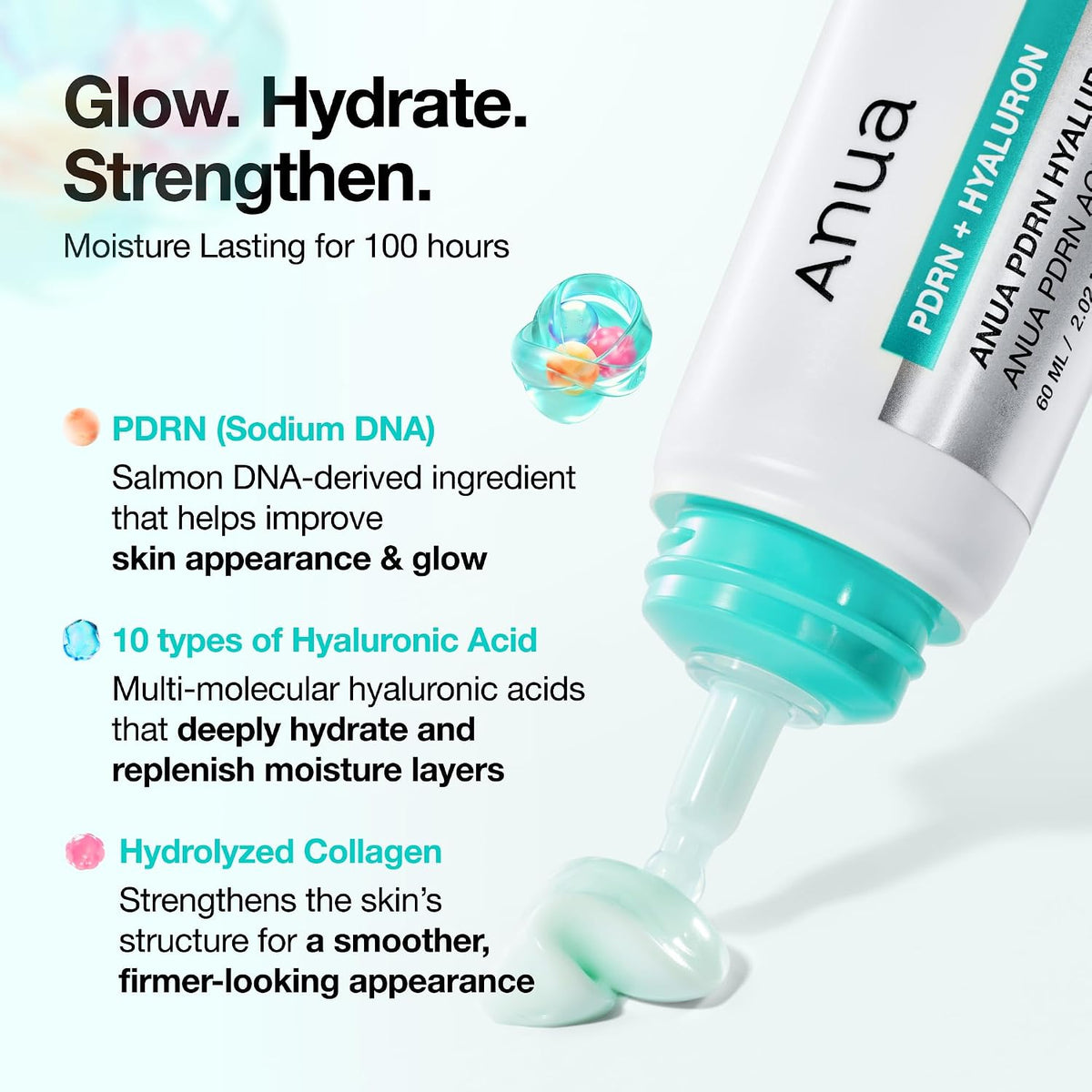 ANUA PDRN Crema hidratante de ácido hialurónico 100, 2.02 fl oz | H...
