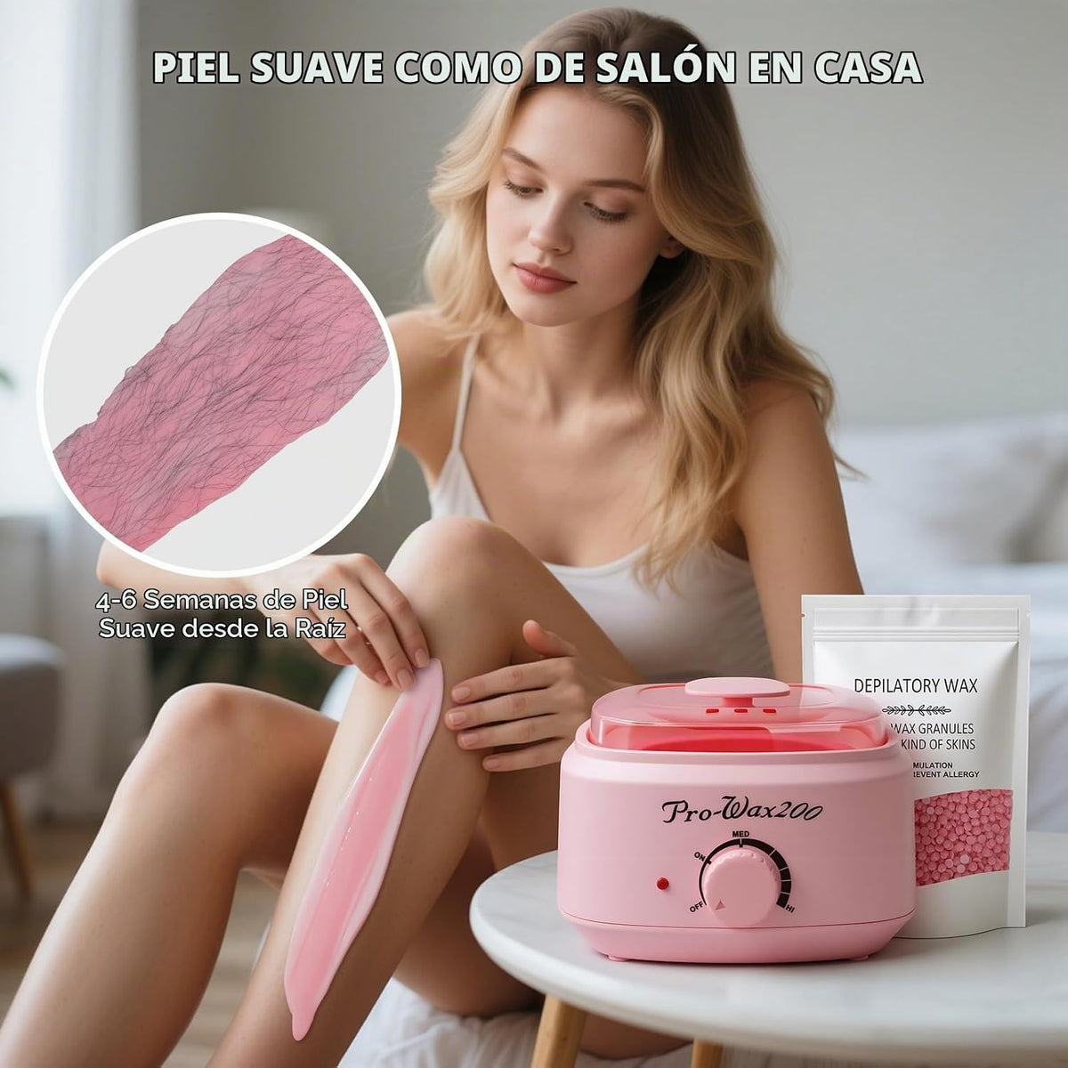 Kit de depilación con cera para mujeres y hombres - Kit completo de...