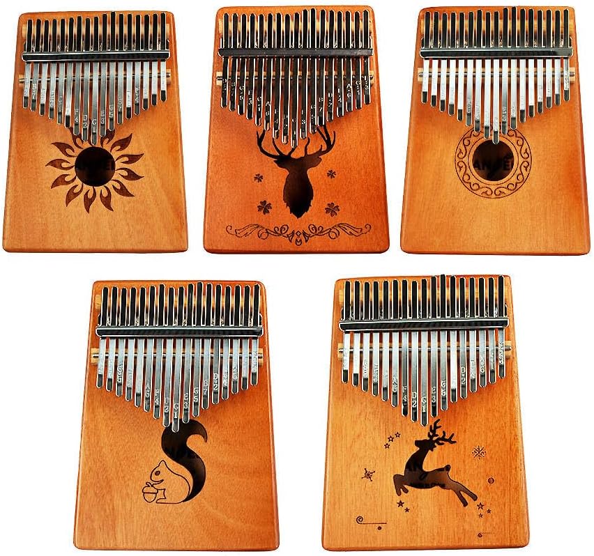 Angel ARK-N - Piano de pulgar Kalimba de caoba de 17 teclas para pr...