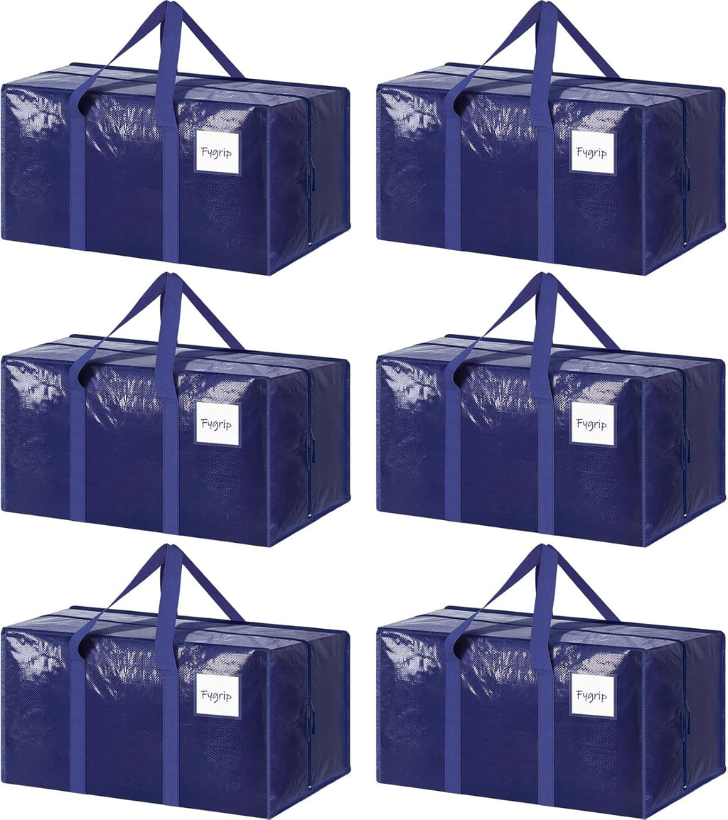 Paquete de 6 bolsas de mudanza grandes extra resistentes con cremal...