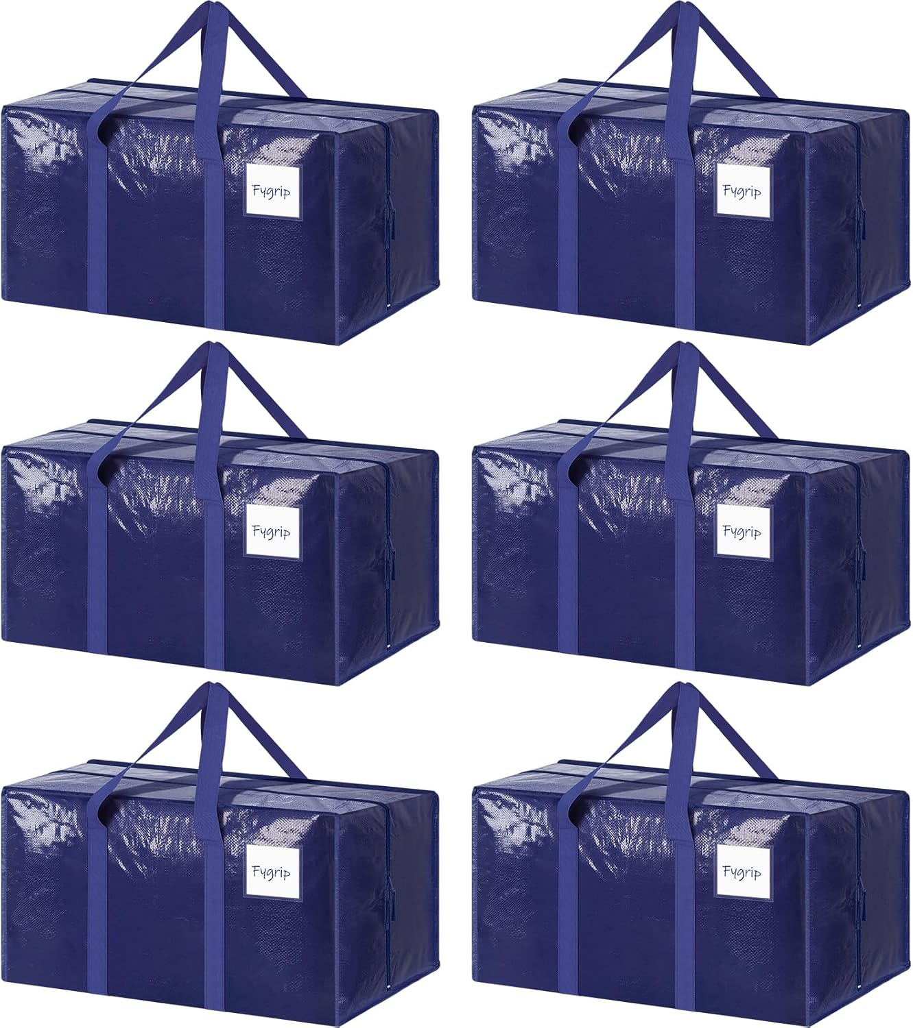 Paquete de 6 bolsas de mudanza grandes extra resistentes con cremal...