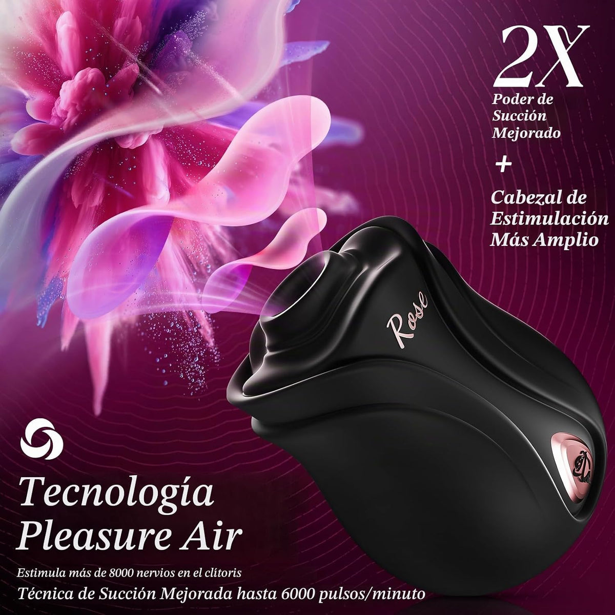 MOOLIGIRL - Juguete de rosas para adultos, vibrador de succión con...