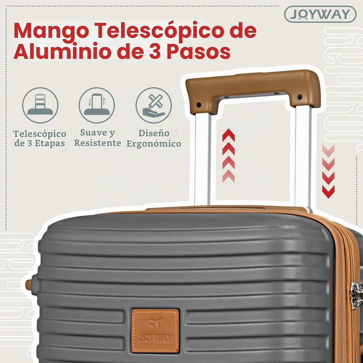 Joyway Juego de equipaje expandible de 5 piezas, maleta de viaje li...