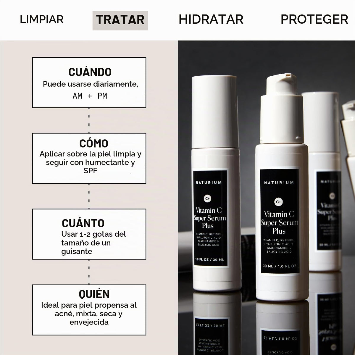Naturium Vitamin C Super Serum Plus, cuidado facial suavizante, más...