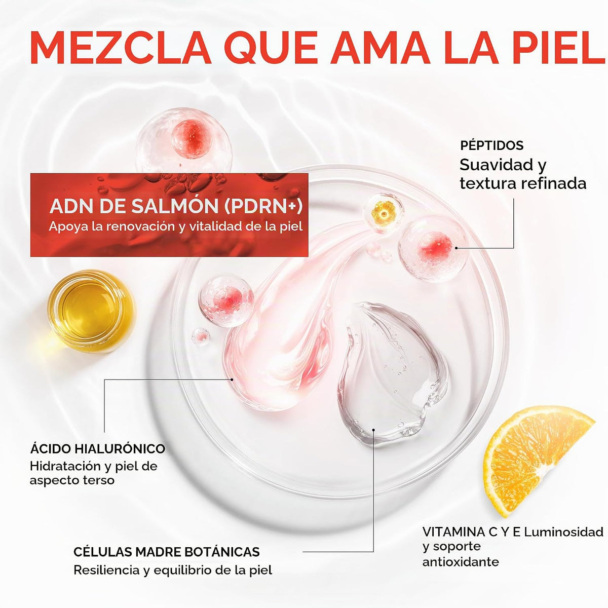 Ember Cloud Salmon DNA PDRN Suero, Ácido Hialurónico, Péptidos, Exo...