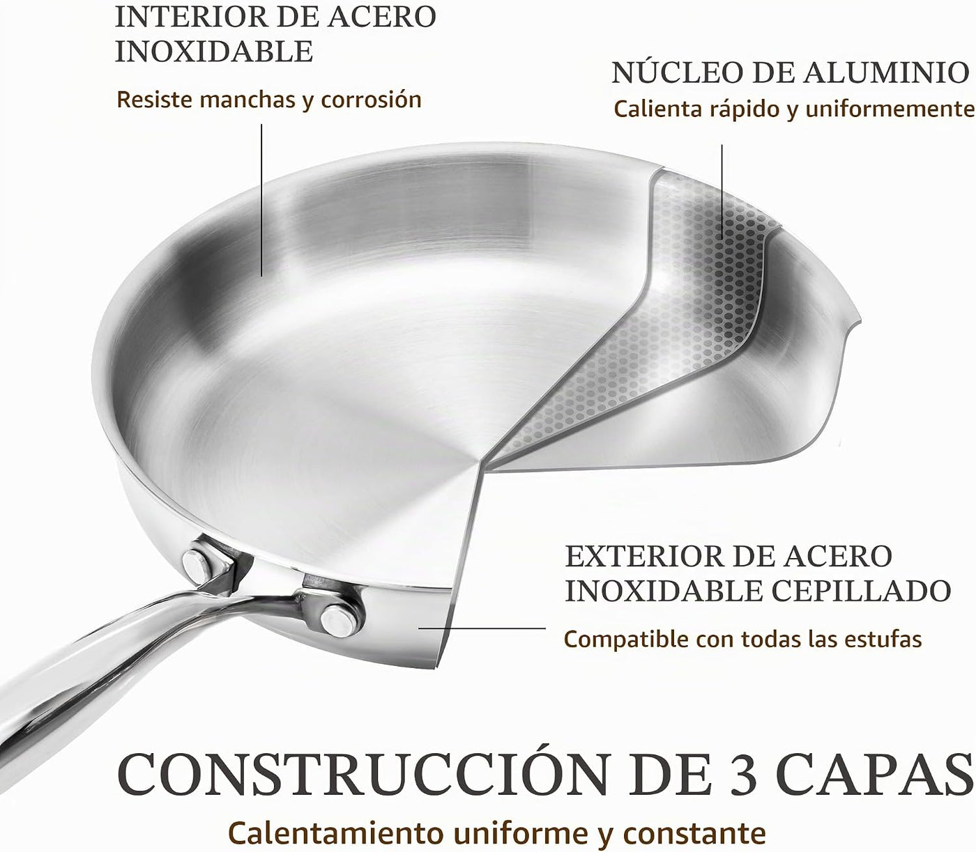 CAROTE Juego de 30 utensilios de cocina de acero inoxidable de tres...
