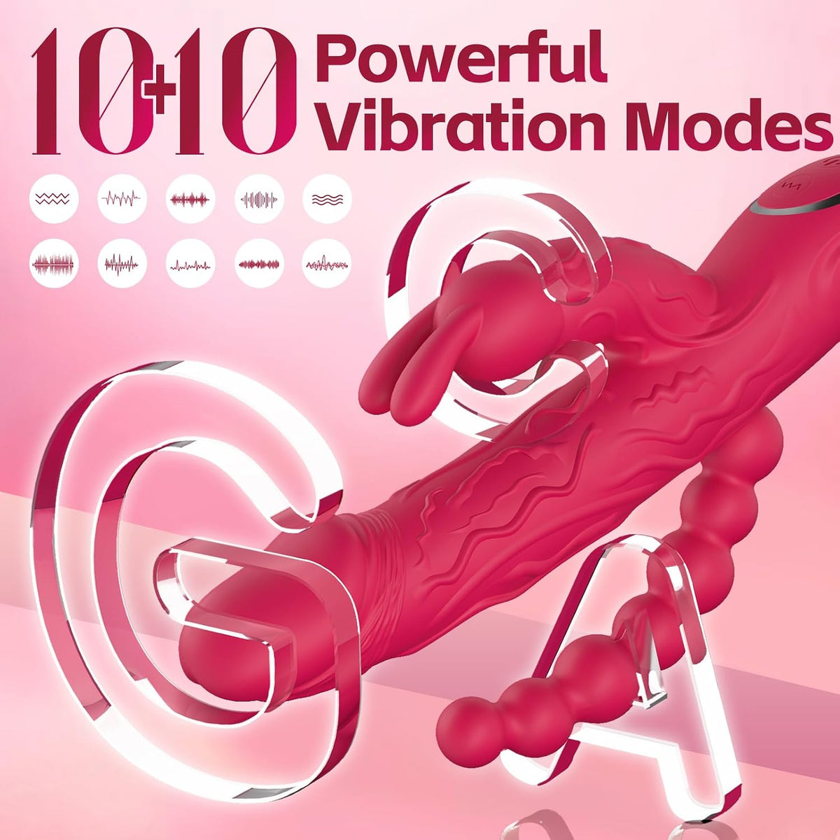 Conejo Vibrador para Punto G, Consolador Adulto Juguetes Sexuales p...